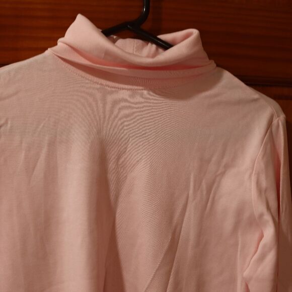 Frost Light Baby Pink Long Sleeve Turtleneck Top LG - Picture 6 of 10